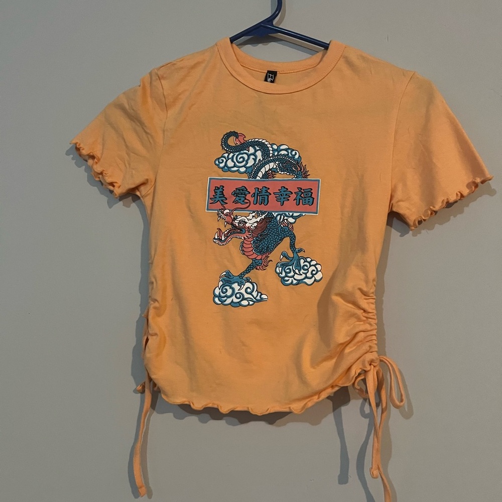 Fitted Orange graphic tee